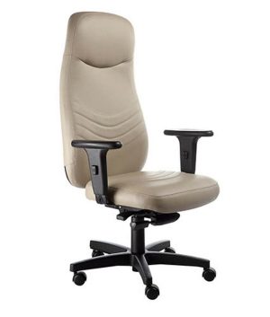 Cadeira Presidente Giratória com Braços  Linha Veneza Bege