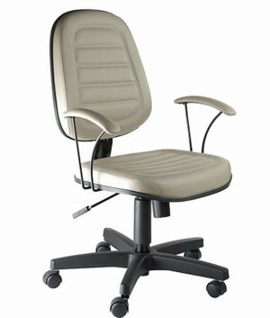 Cadeira Executiva com Braços Linha Office Siena Cinza