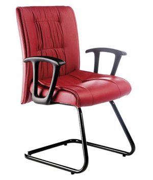 Cadeira Diretor  Base Fixa em S Linha Vicenza Vermelho