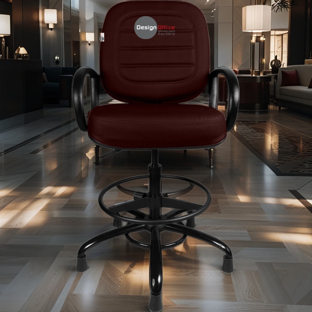 Cadeira Caixa Alta que Suporta até 250kg para Porteiros e Obesos, ideal para Portaria de Prédios e Condomínios - Imagem 2