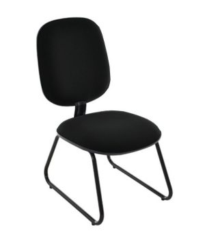 Cadeira para Igrejas Evangélicas Diretor Trapézio para Escritório Linha Uno Preto