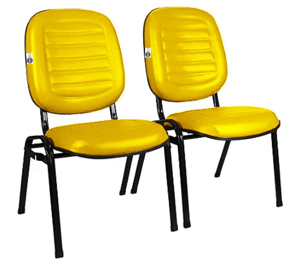Cadeira Empilhável para Igrejas Evangélicas Linha Holy Amarelo - Imagem 6