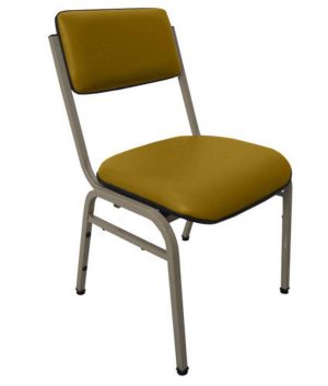 Cadeira Empilhável para Auditórios Linha Hotel Smart Amarelo