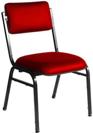 Cadeira Empilhável para Auditórios Linha Hotel Smart Vermelho