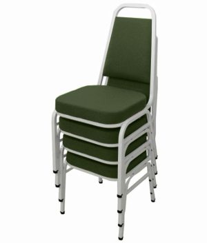 Kit com 4 Cadeiras Empilháveis Linha Hotel Plus Verde