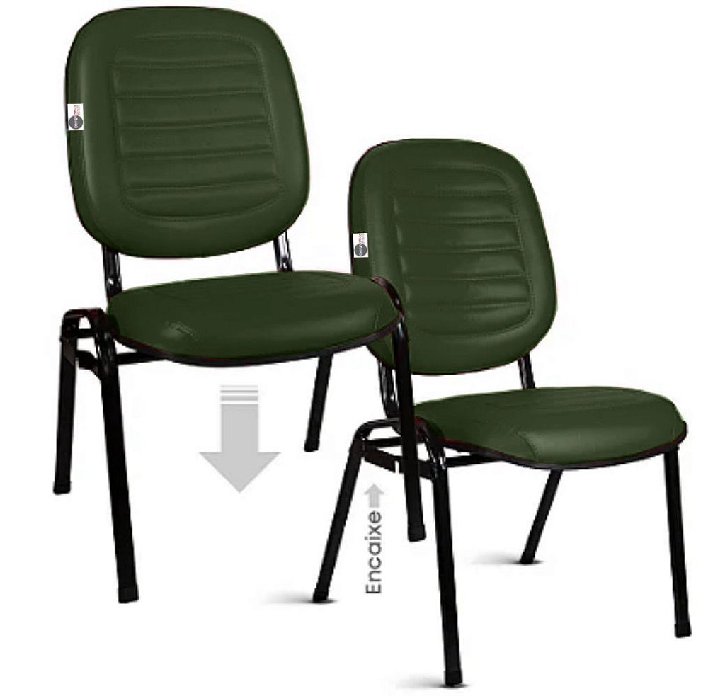 Cadeira Empilhável para Igrejas Evangélicas Linha Holy Verde - Imagem 7