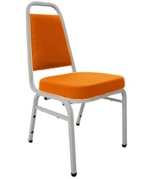 Cadeira Empilhável para Auditórios Linha Hotel Plus Laranja