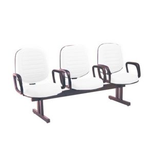 Cadeira para Igrejas Evangélicas em Longarina com 03 lugares Linha Blenda Branco