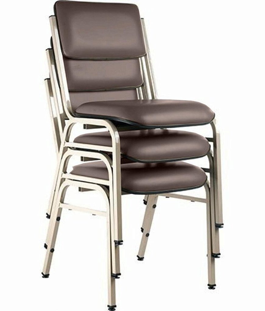 Kit com 3 Cadeiras para Auditórios Linha Hotel Smart Marrom