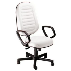 Cadeira Presidente Gomada com Braços Linha Blenda Branco