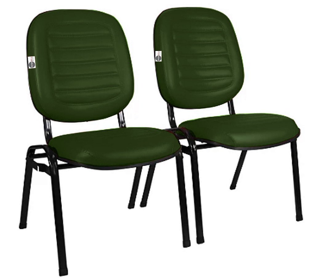 02 Cadeiras Empilhável para Igrejas Evangélicas Linha Holy Verde - Imagem 5