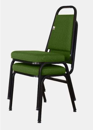 02 Cadeiras Empilhável para Hotelaria Linha Hotel Jersey Verde