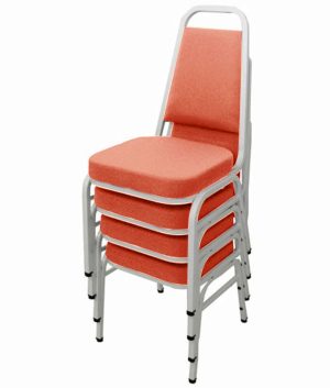 Kit com 4 Cadeiras Empilháveis Linha Hotel Plus Vermelho