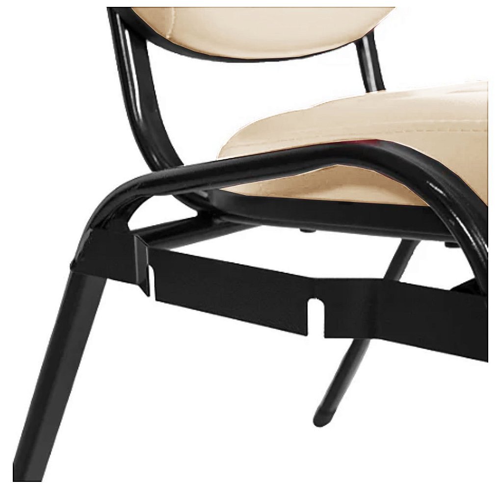 Cadeira Empilhável para Igrejas Evangélicas Linha Holy Bege - Imagem 4