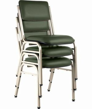Kit com 3 Cadeiras para Auditórios Linha Hotel Smart Verde