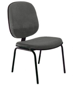 Cadeira para Igrejas Evangélicas Diretor Fixa para Escritório Linha Uno Cinza