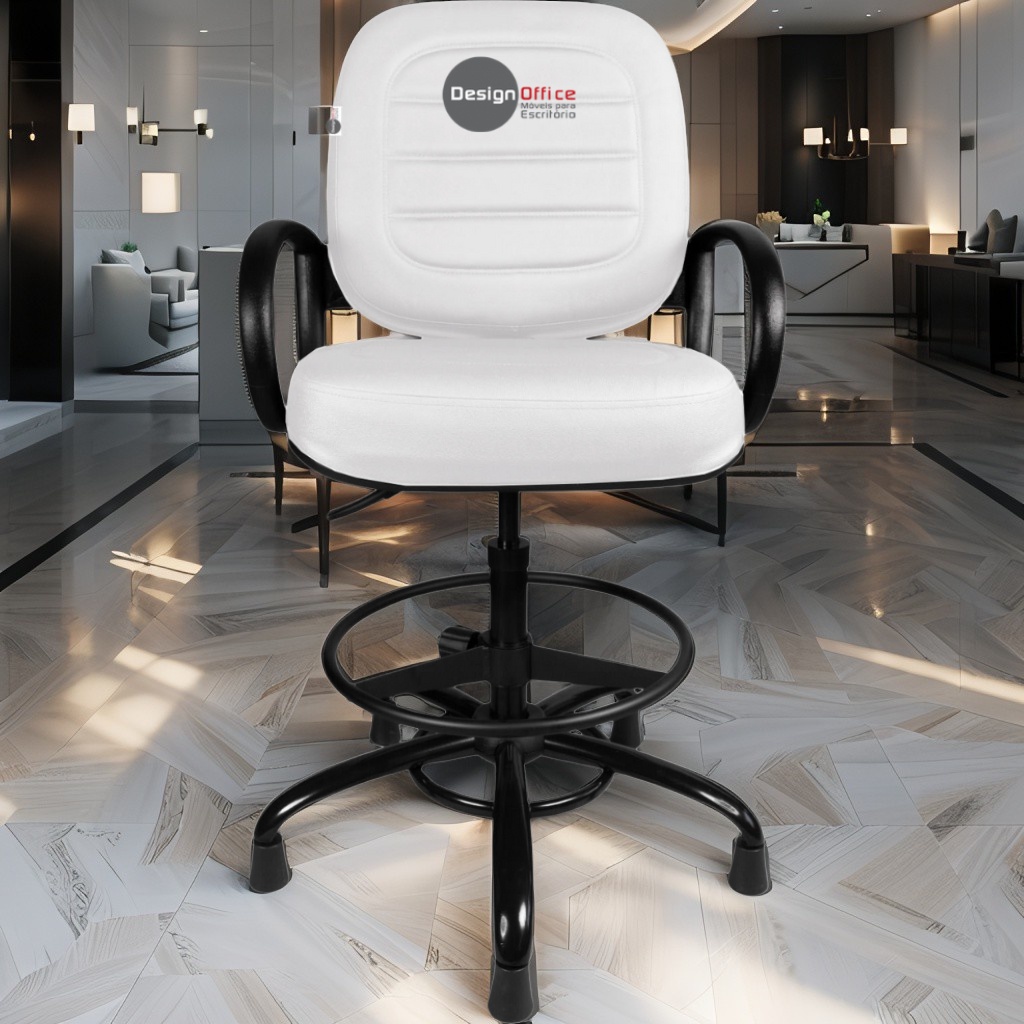 Cadeira Caixa Alta que Suporta até 250kg para Porteiros e Obesos, ideal para Portaria de Prédios e Condomínios - Imagem 2