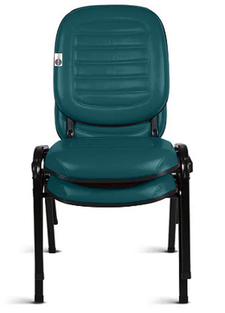 02 Cadeiras Empilhável para Igrejas Evangélicas Linha Holy Verde - Imagem 2