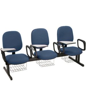 Cadeira Escolar em longarina para Escolas Linha Uno Azul