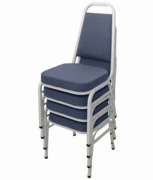 Kit com 4 Cadeiras Empilháveis Linha Hotel Plus Azul