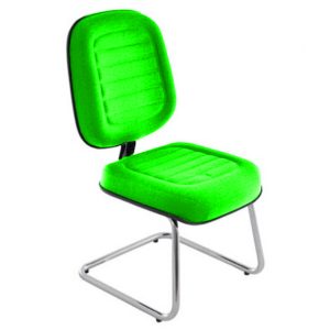 Cadeira Diretor para Auditório e Salas de Convenções Cromada Linha Blenda Verde