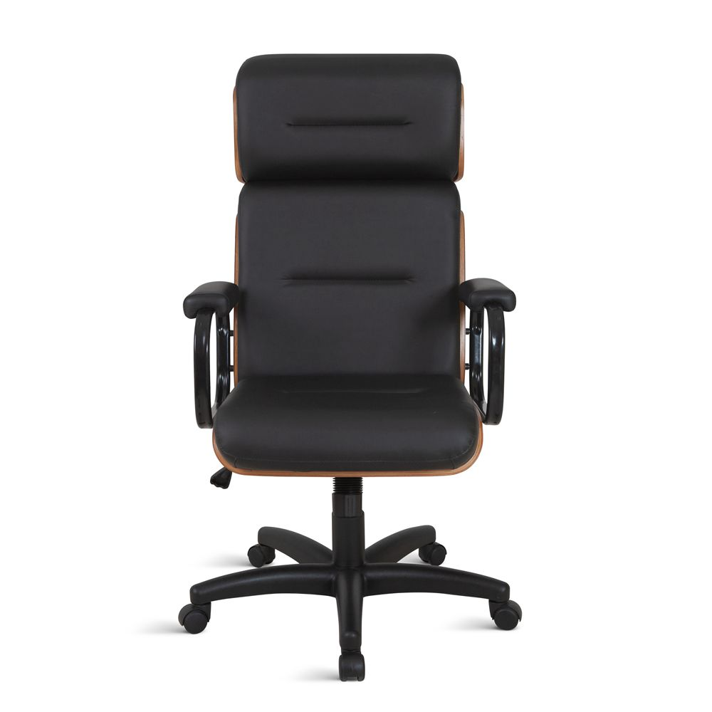 Cadeira Original Eames Presidente com Rodinhas Anti Risco Linha Capa em Madeira Preto - Imagem 5