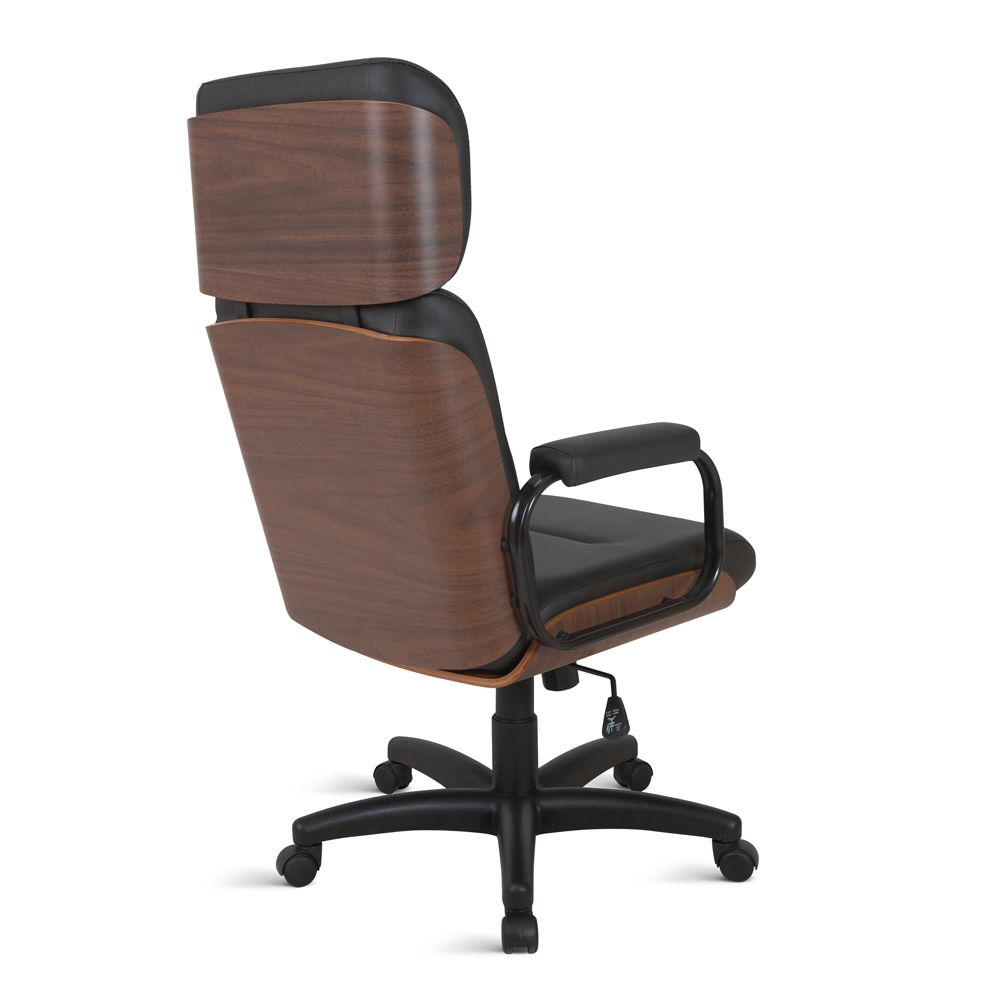 Cadeira Original Eames Presidente com Rodinhas Anti Risco Linha Capa em Madeira Preto - Imagem 6