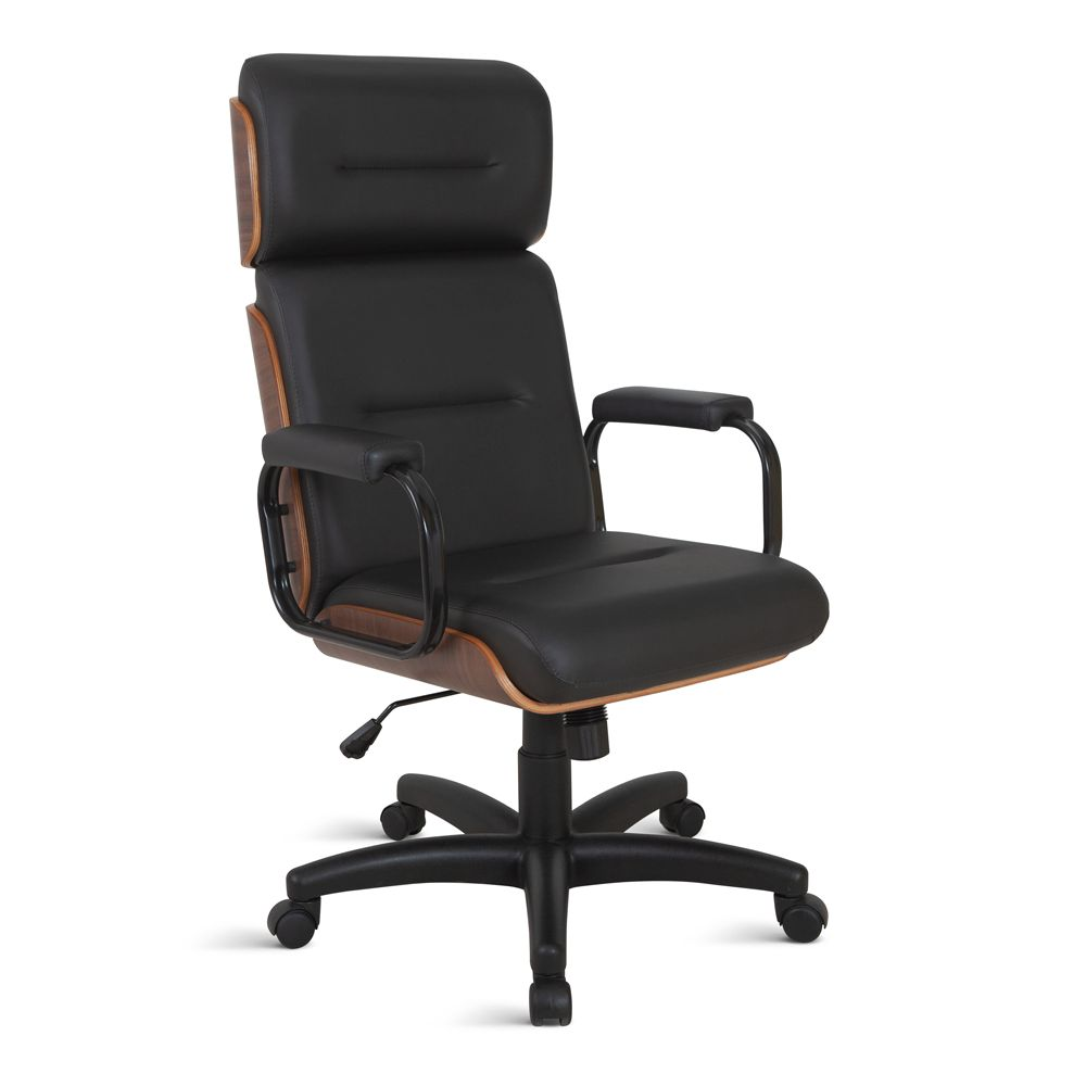 Cadeira Original Eames Presidente com Rodinhas Anti Risco Linha Capa em Madeira Preto - Imagem 7