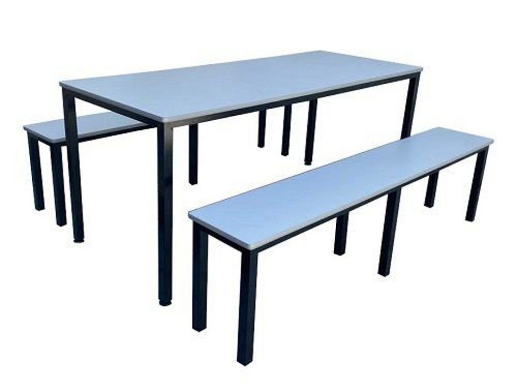 Mesa para Refeitório de 1,20 Metros para 04 lugares Linha Rossi Cinza