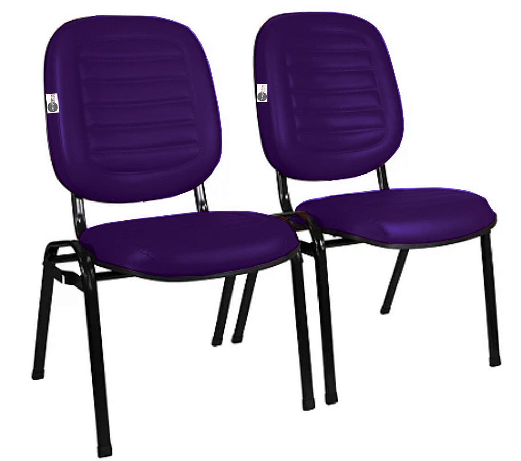Cadeira Empilhável para Igrejas Evangélicas Linha Holy Roxo - Imagem 6