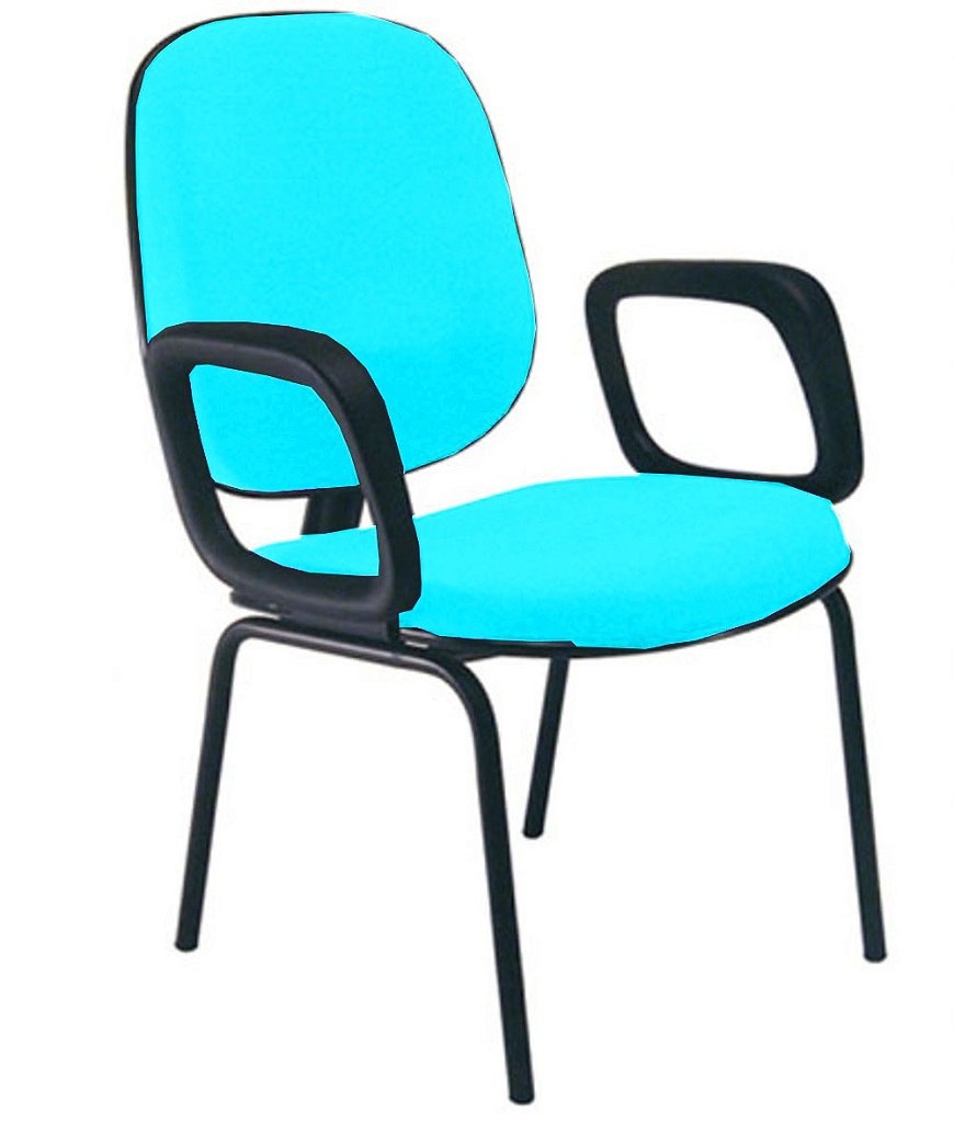 Cadeira para Igrejas Evangélicas com Braços Diretor para Escritório Linha Uno Verde