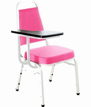 Cadeira Universitária Empilhável Linha Hotel Plus Rosa