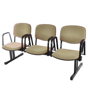 Cadeira em longarina para Igrejas e Auditórios Linha Hotel Bege