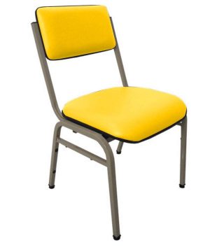 Cadeira Empilhável para Auditórios Linha Hotel Smart Amarelo