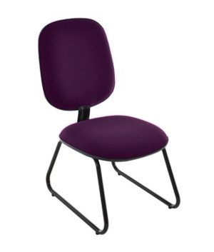 Cadeira para Igrejas Evangélicas Diretor Trapézio para Escritório Linha Uno Roxo