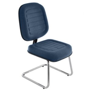 Cadeira Diretor para Auditório e Salas de Convenções Cromada Linha Blenda Azul