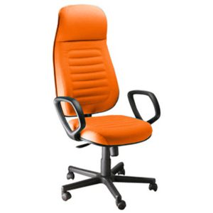 Cadeira Presidente com Espaldar Alto Linha Blenda Laranja