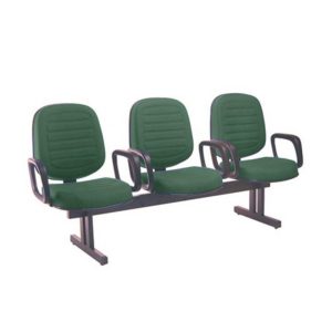 Cadeira para Igrejas Evangélicas em Longarina com 03 lugares Linha Blenda Verde