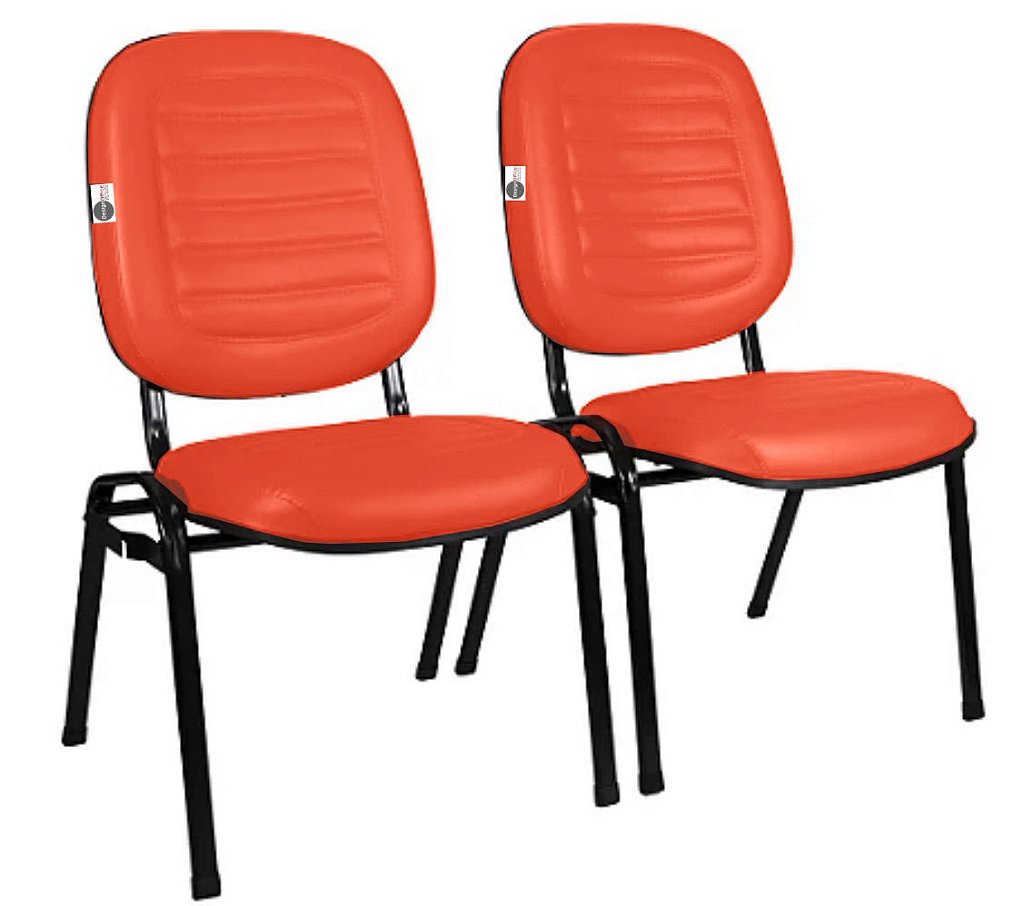 02 Cadeiras Empilhável para Igrejas Evangélicas Linha Holy Vermelho - Imagem 5