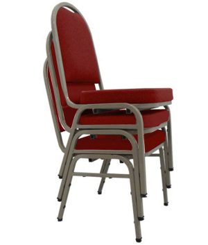 03 Cadeiras para Hotel e Auditório Linha Hotel Vermelho