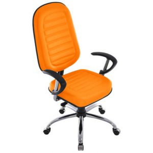 Cadeira para Escritório Presidente Gomada Linha Blenda Laranja