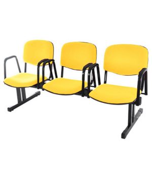 Cadeira em longarina para Igrejas e Auditórios Linha Hotel Amarelo
