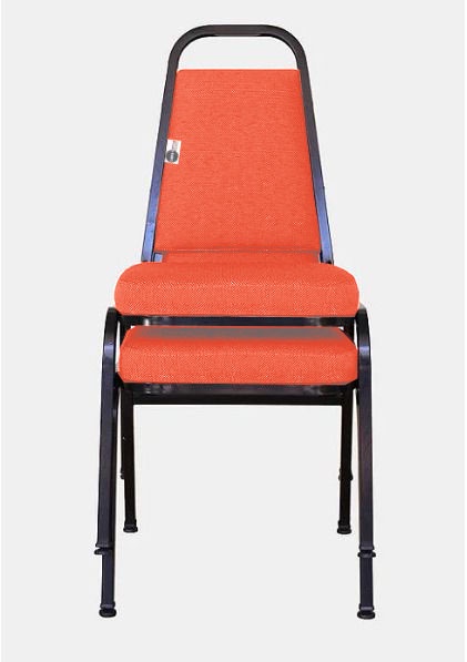 02 Cadeiras Empilhável para Hotelaria Linha Hotel Jersey Vermelho - Imagem 2