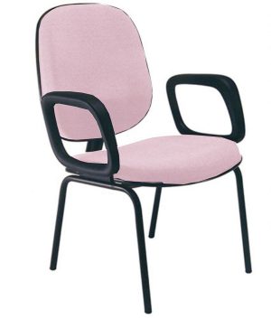 Cadeira para Igrejas Evangélicas com Braços Diretor para Escritório Linha Uno Rosa