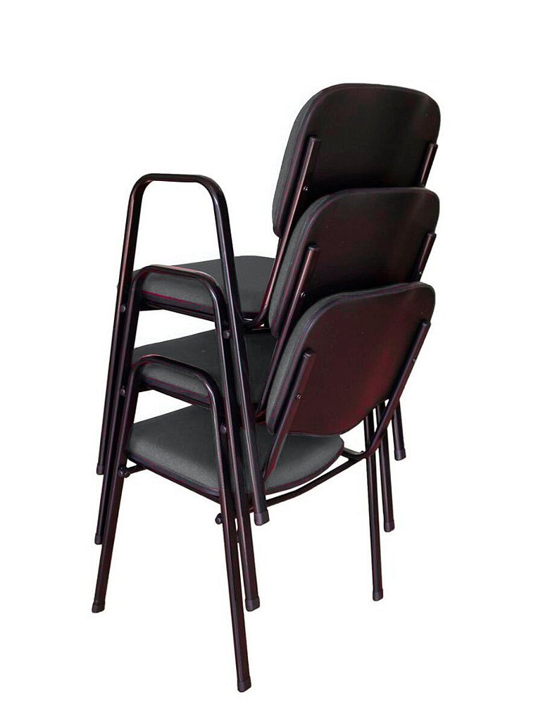 03 Cadeiras para Auditórios Linha Hotel Auditório Marrom - Imagem 3