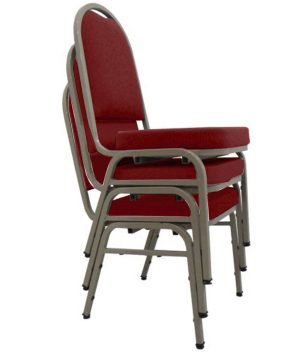 03 Cadeiras para Hotel e Auditório Linha Hotel Vermelho