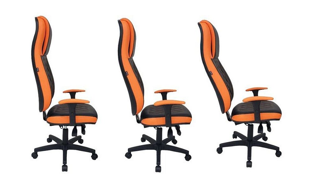 Cadeira Gamer para Home Office Linha Gamer Blenda Laranja - Imagem 4