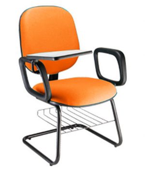 Cadeira Escolar Universitária com prancheta para Escolas Linha Uno Laranja