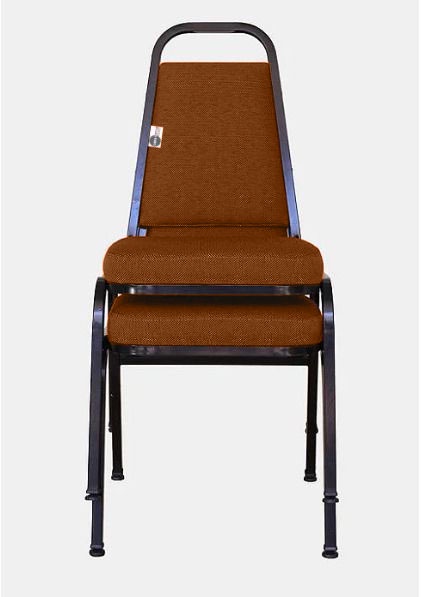 02 Cadeiras Empilhável para Hotelaria Linha Hotel Jersey Marrom - Imagem 2