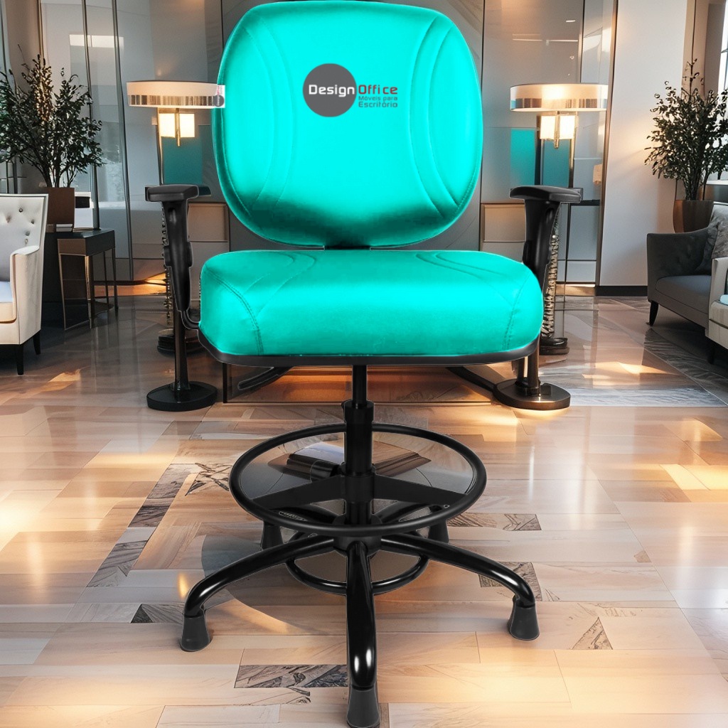 Cadeira Caixa Alta que Suporta até 250kg para Porteiros e Obesos, ideal para Portaria de Prédios e Condomínios - Imagem 2